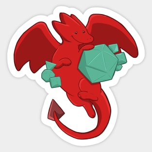 Dragon and Dice Sticker